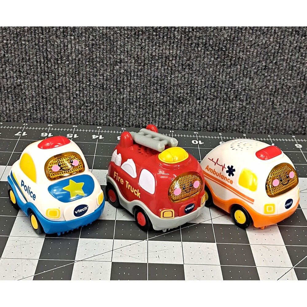 VTech Go! Go! Smart Wheels Emergency Vehicles Set: Police, Fire Truck, Ambulance